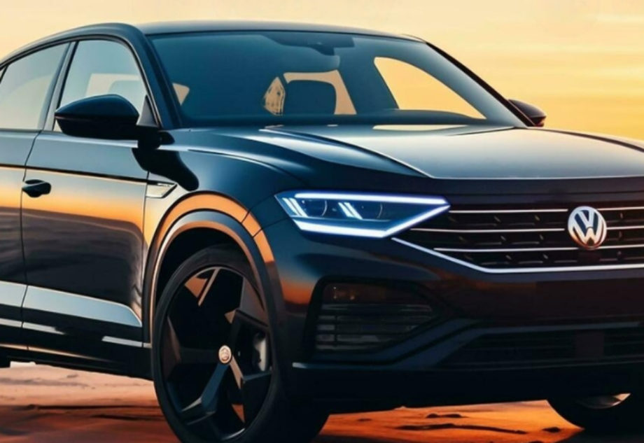Volkswagen sur une route au coucher du soleil
