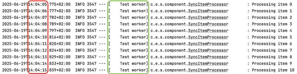 Sync processor logs