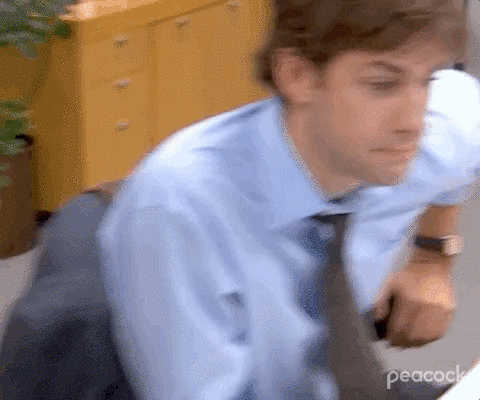An animated image of a man opening widely his eyes.