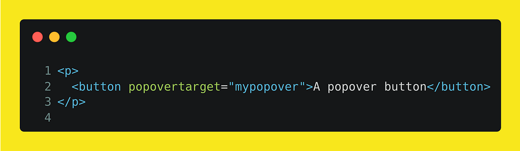 html using popovertarget attribute