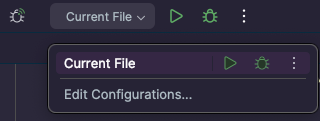 PhpStorm screenshot showing how to access the debug configuration window