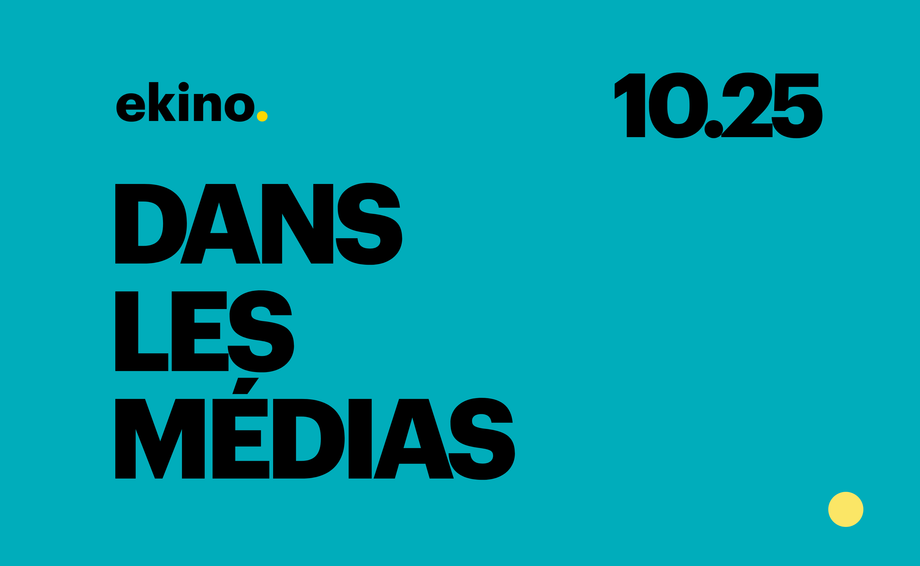 Revue de presse - ekino - Octobre 2025