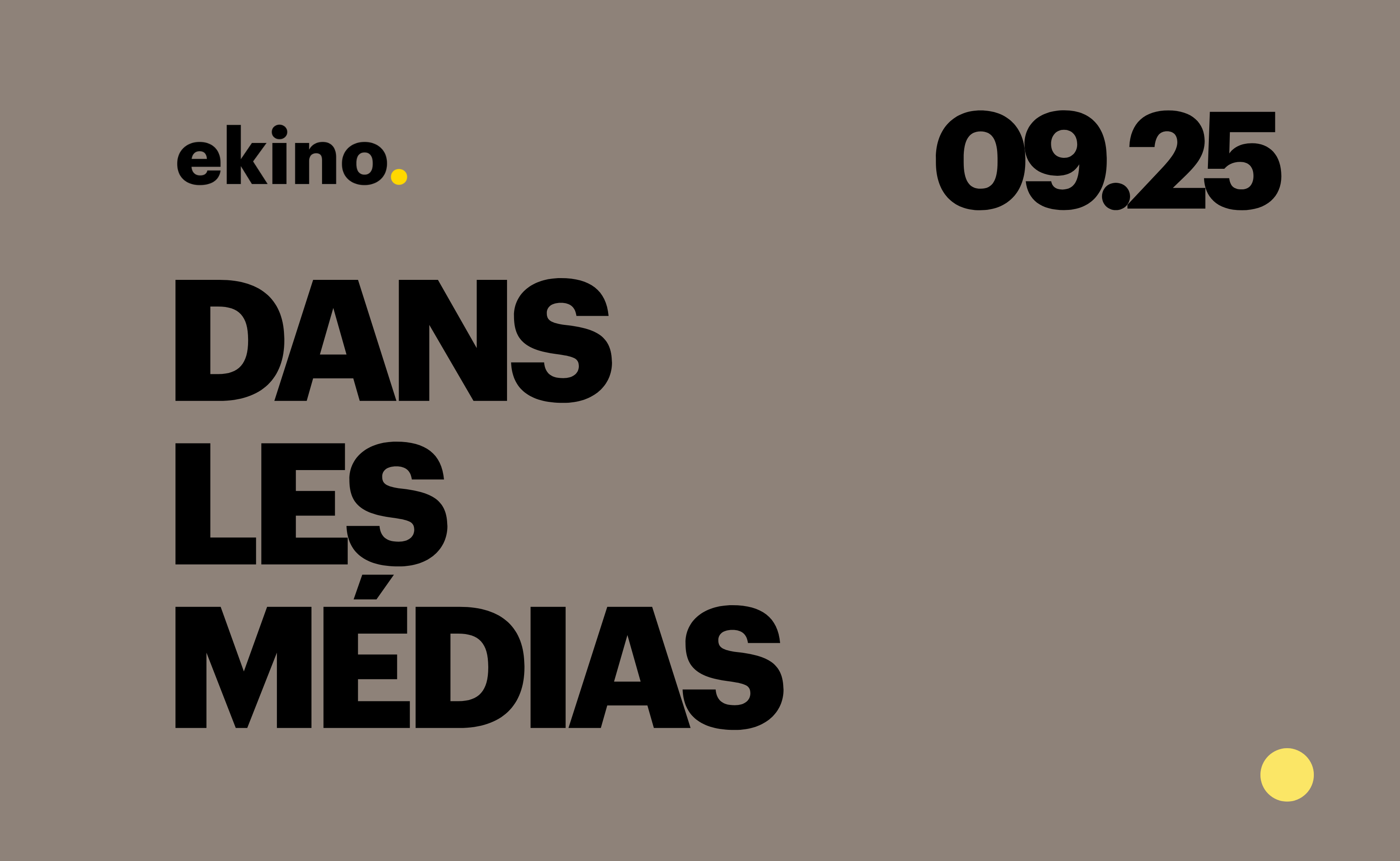 Revue de presse - ekino - septembre 2025